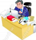 Stressed Businessman Clip Art